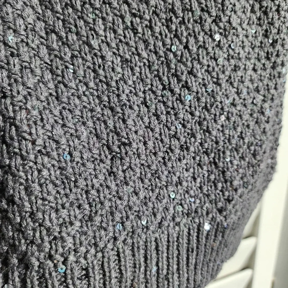 🍭HOST PICK🍭Girls Mexx Sweater Hi Low Sparkle Grey size 5-6 - Picture 6 of 7